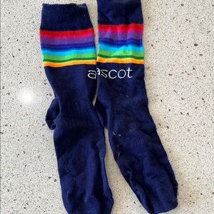 Men's Navy Socks with Multicolor Stripes
